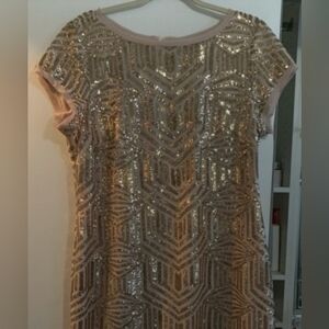 Vince Camuto Gold Sequin Dress